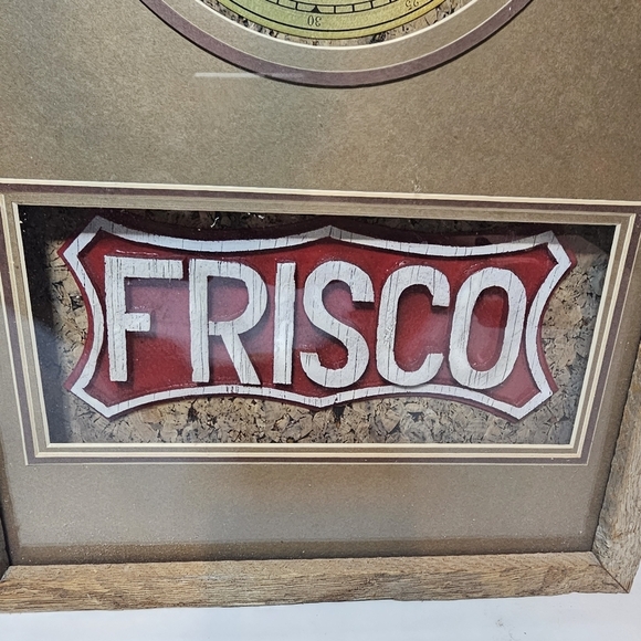 Vintage 1980 J. Allen Gruen Railroad Art Frisco Tx Shadowbox Clock Rare collecti - Picture 4 of 11
